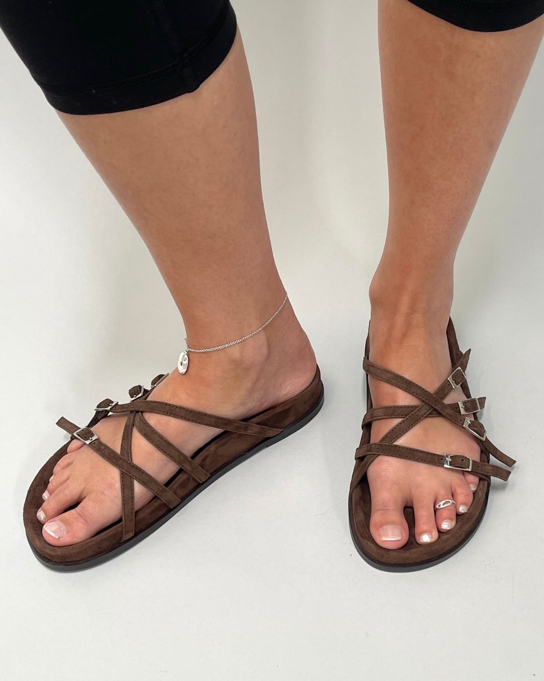 KASA SANDAL / brown suede