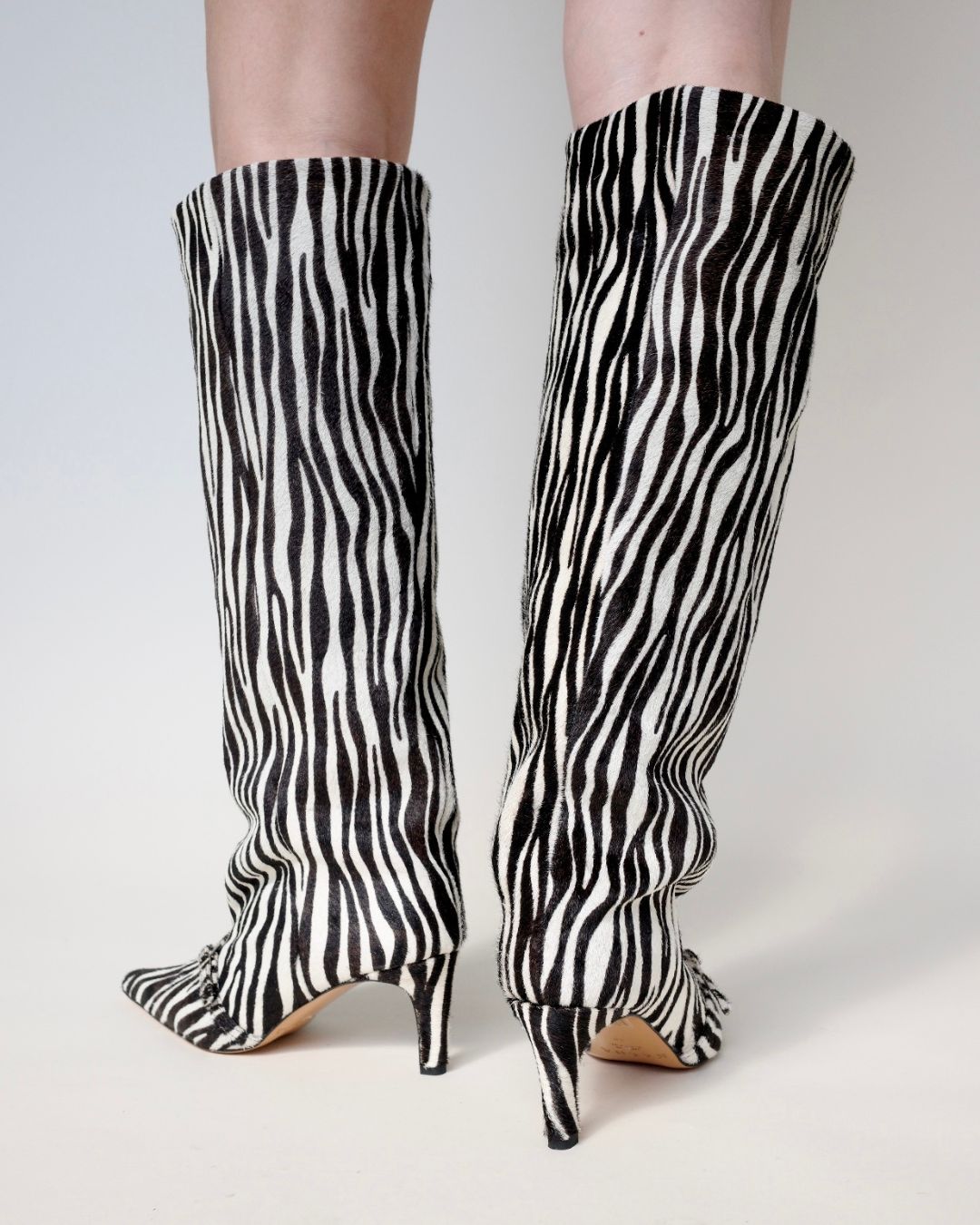 MANO BOOT / Zebra Print - Gold