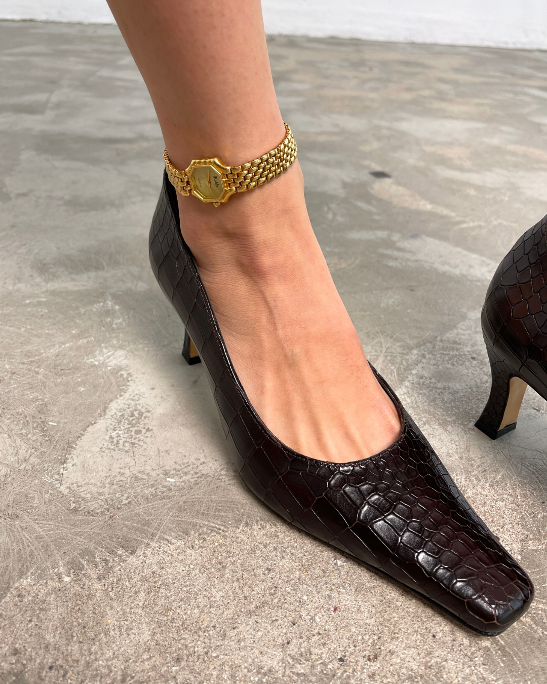 DAIA / brown croc - PRE ORDER