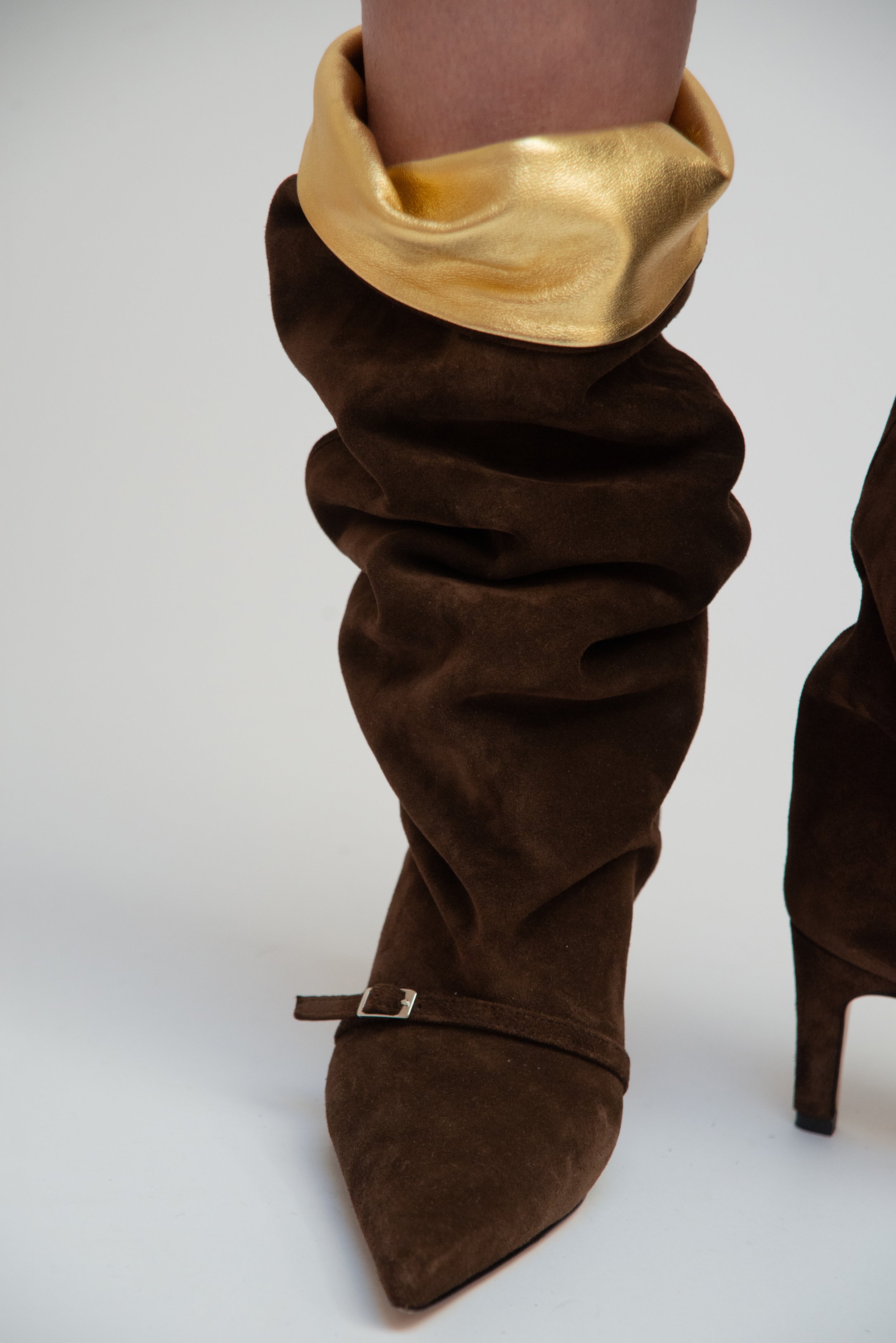 MANO BOOT / brown-gold