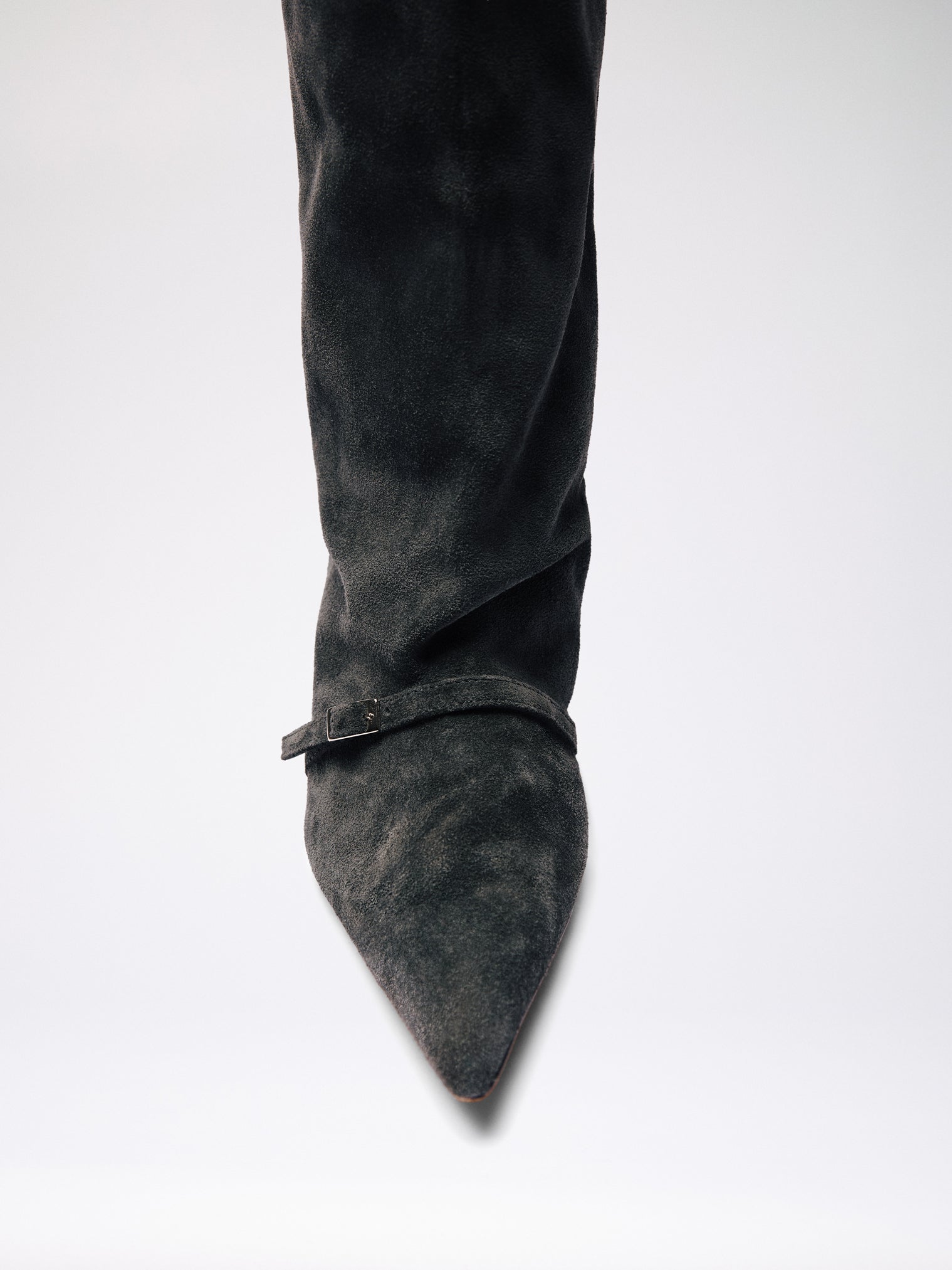 MANO BOOT / grey suede-silver