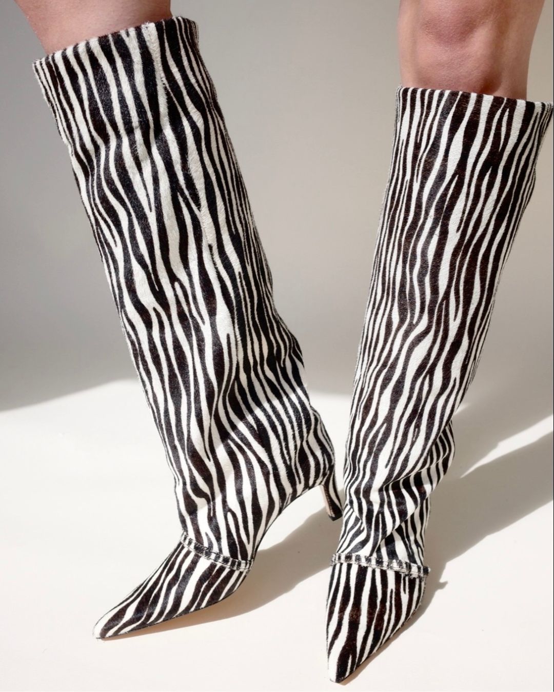 MANO BOOT / Zebra Print - Gold