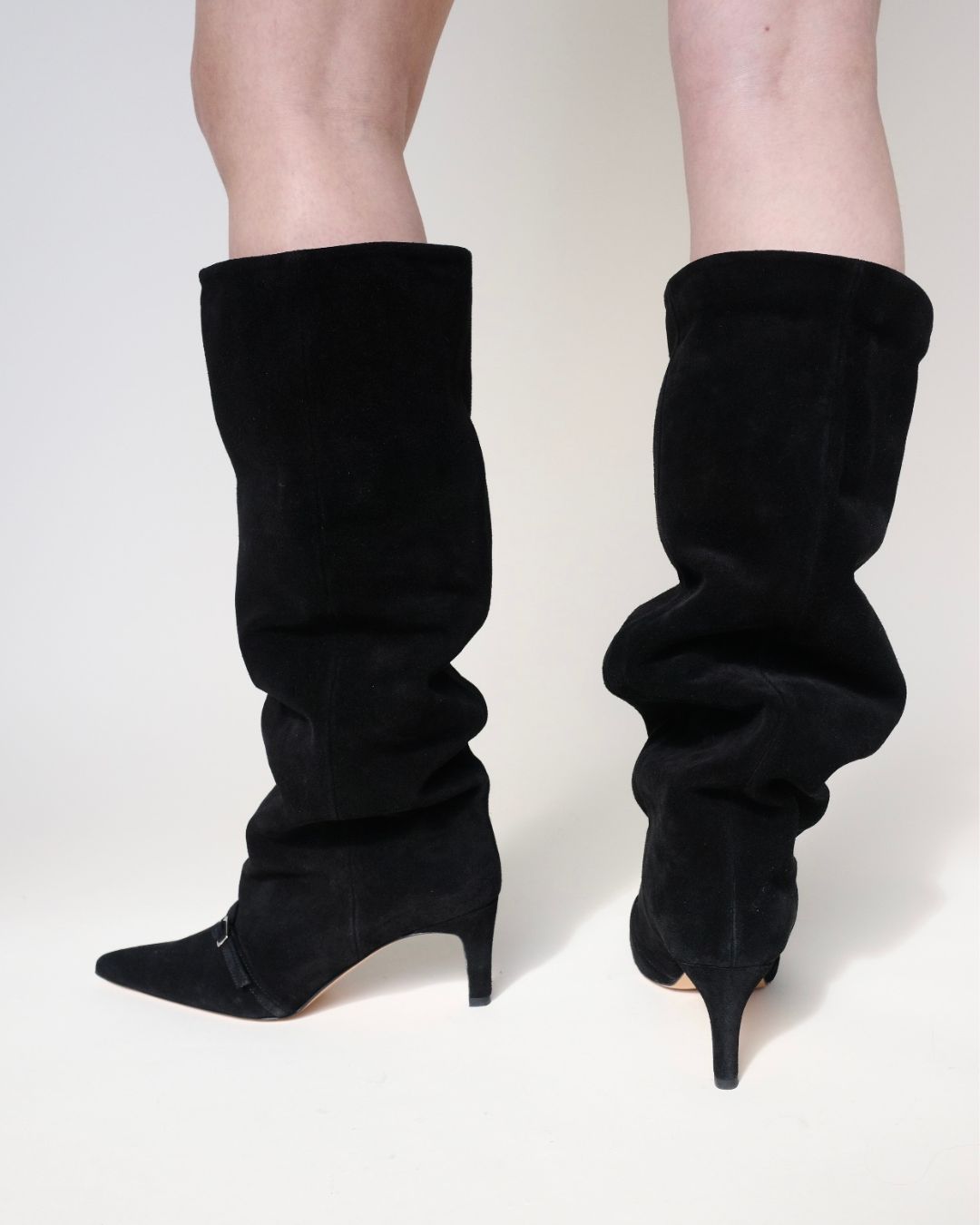 MANO BOOT / Black Suede - Silver