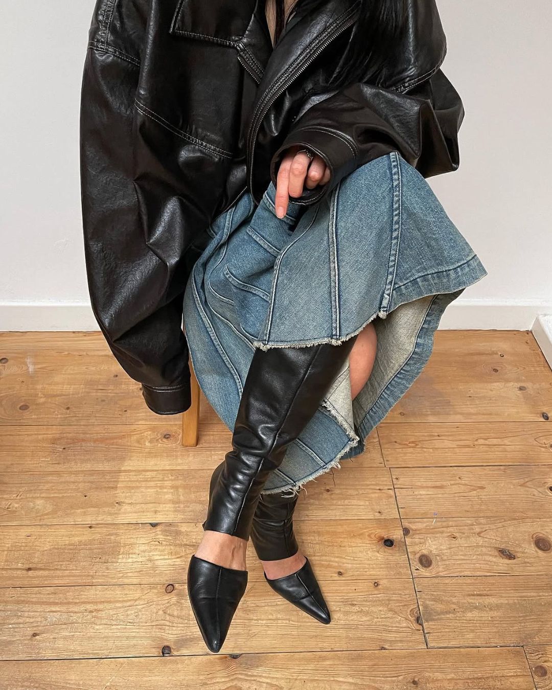 SYS KNEE BOOT / black