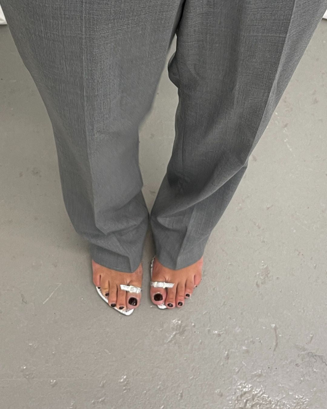 NUDA SANDAL / silver snake