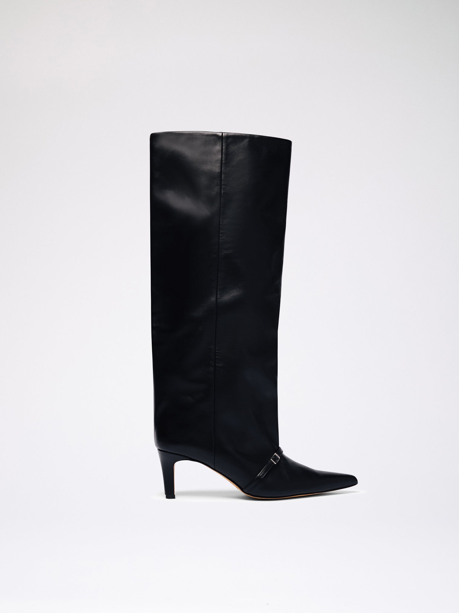 MANO BOOT / black leather-gold