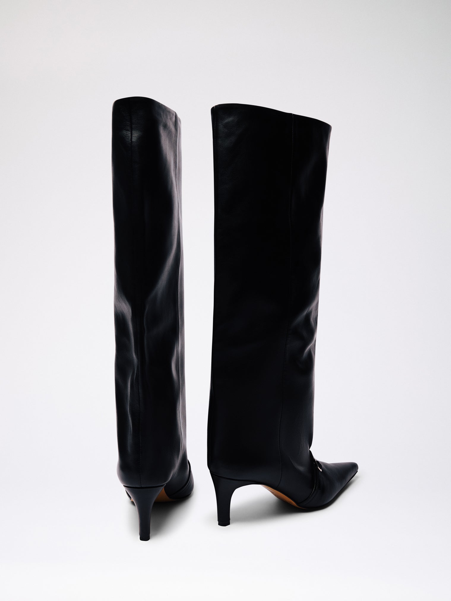 MANO BOOT / black leather-gold