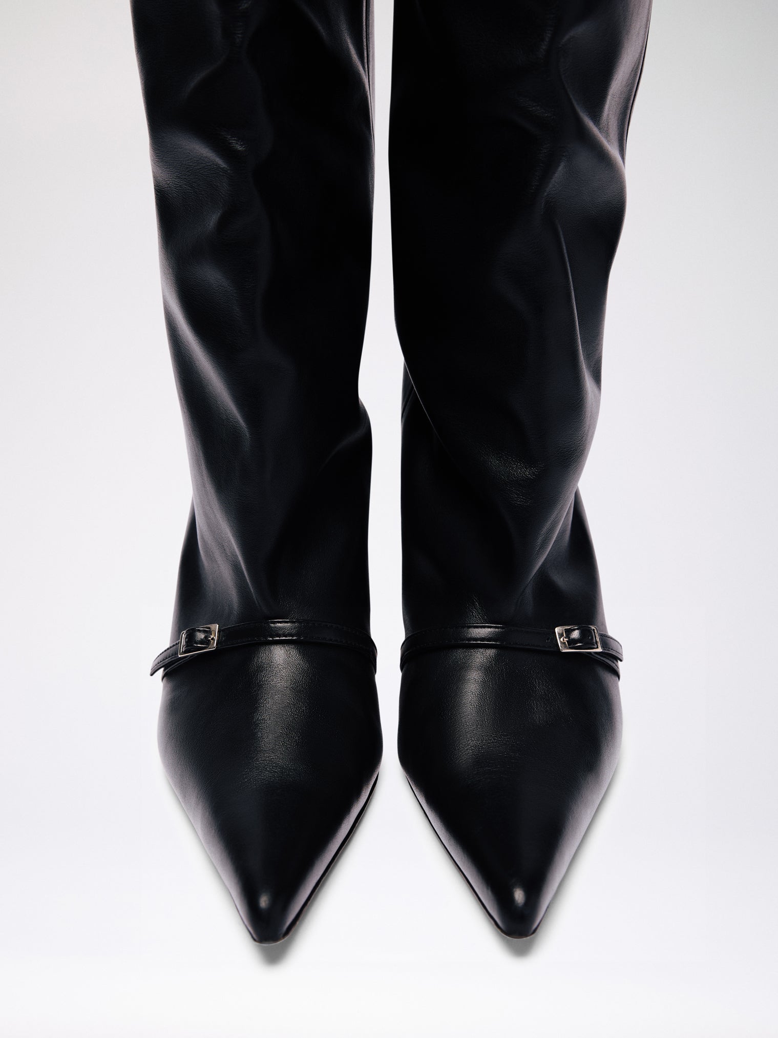 MANO BOOT / black leather-gold