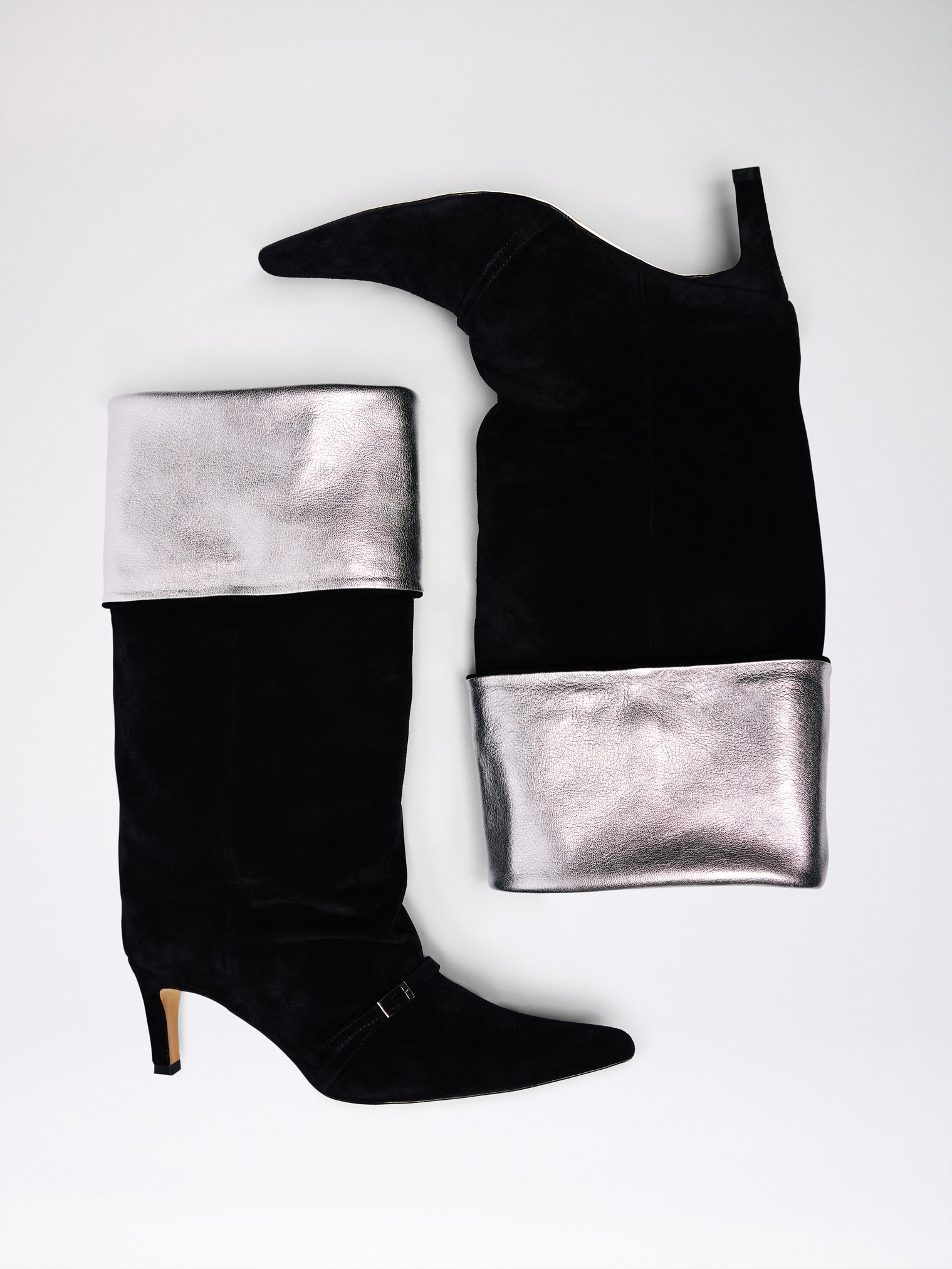 MANO BOOT / Black Suede - Silver