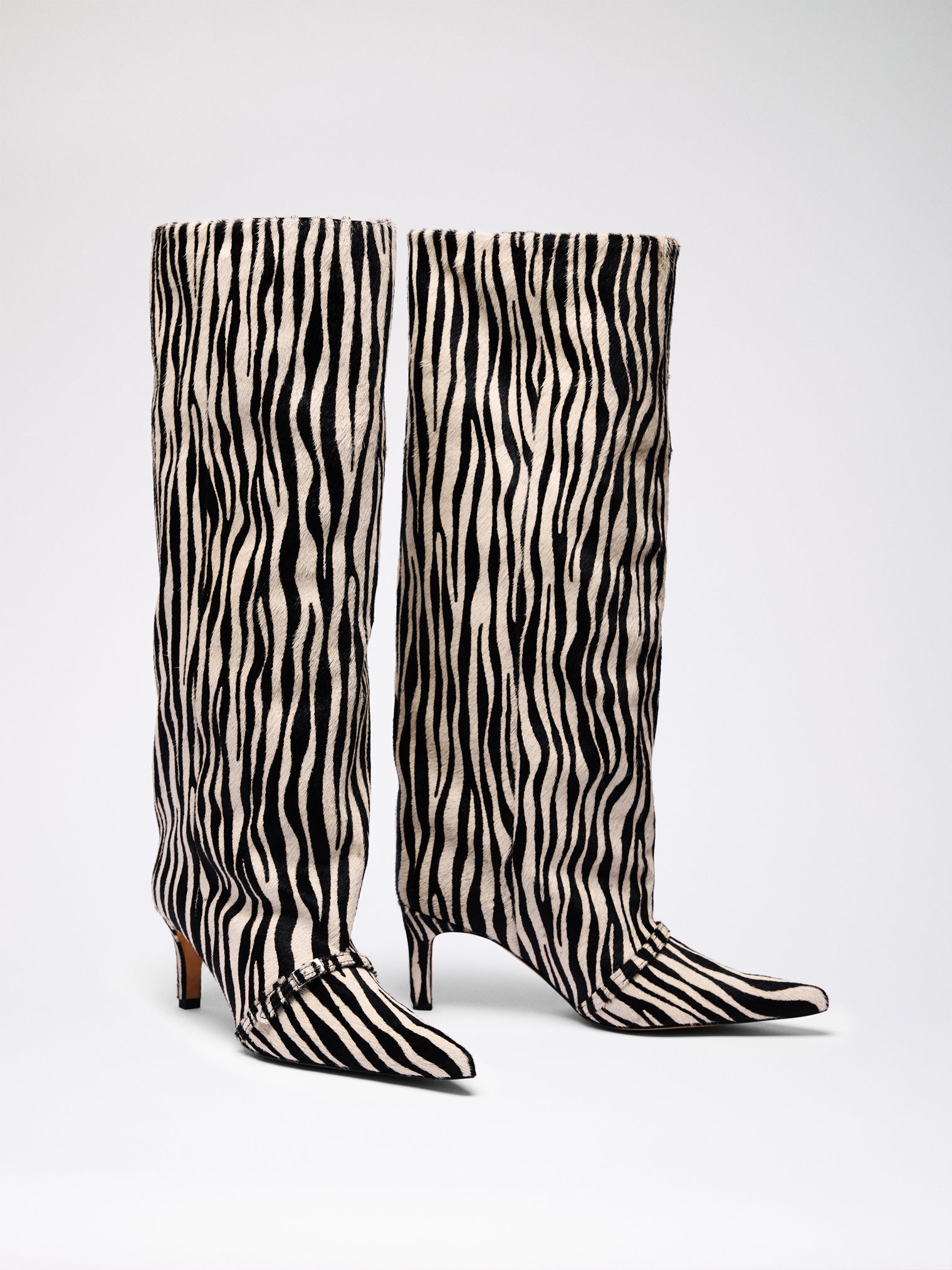 MANO BOOT / Zebra Print - Gold